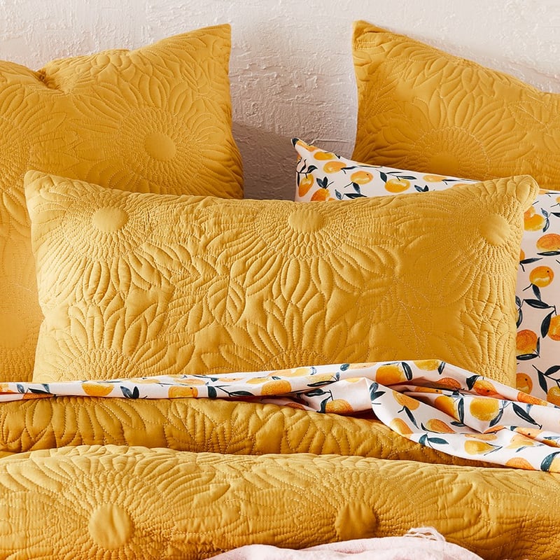 Sunflower Quilted Butter Pillowcase