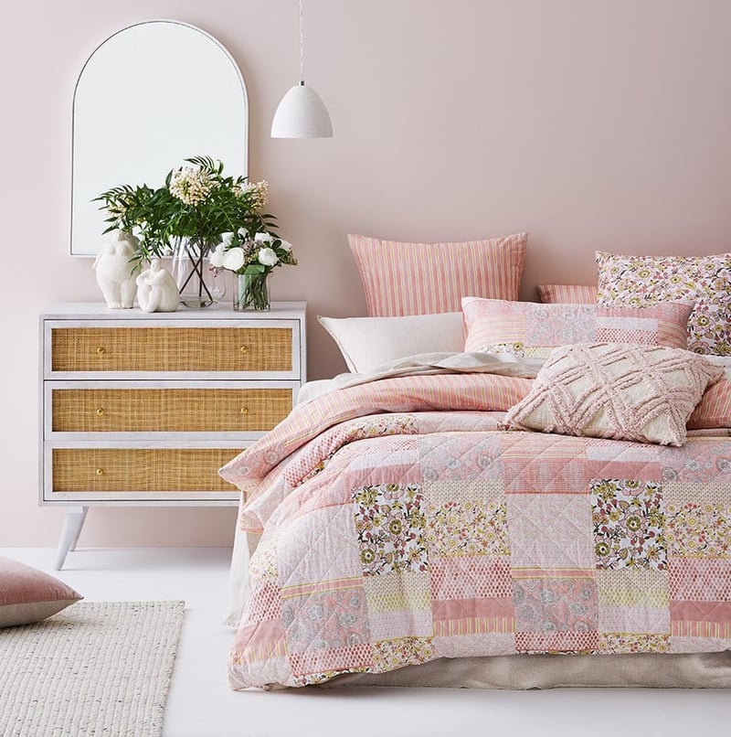 Polly Quilted Pink Pillowcase