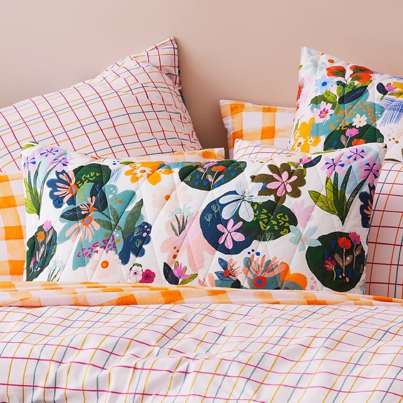 Wild Blooms Quilted Pillowcase