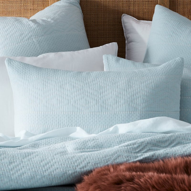 Amelia Matelasse Sky Blue Pillowcase