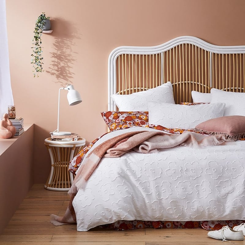 Poppy Jacquard White Pillowcase