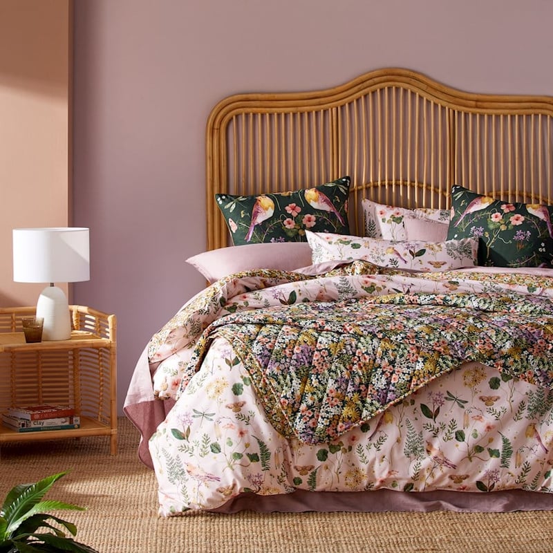 Enchanted Garden Multi Quilted Pillowcase