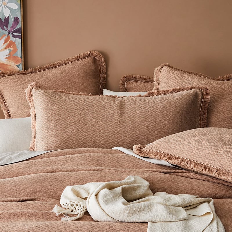 Mara Jacquard Clay Pillowcase 