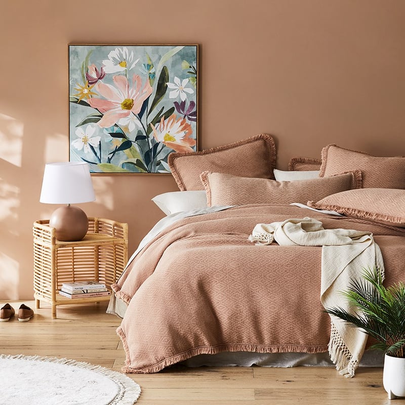 Mara Jacquard Clay Pillowcase 