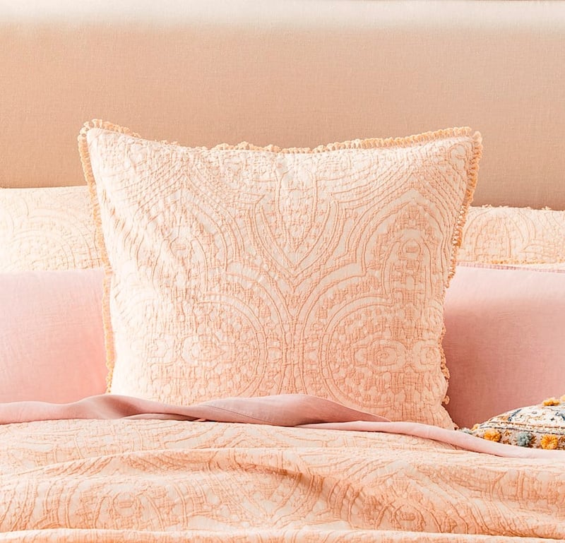 Esha Matelasse Pink Sand Pillowcase