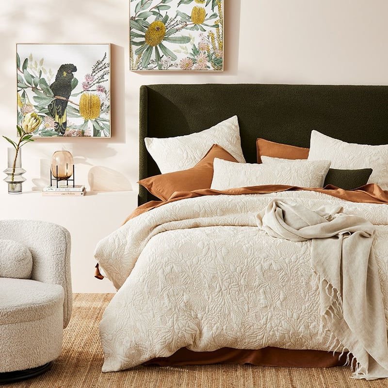 Native Quilted Natural Pillowcase