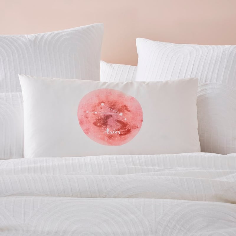 Aries Horoscope Text Pillowcase