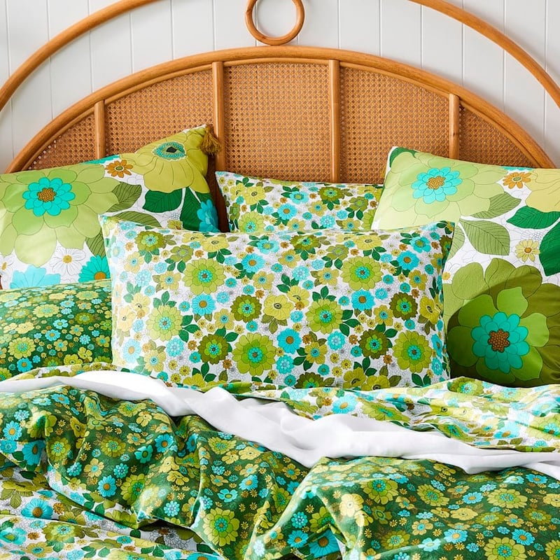 April Floral Green Pillowcase