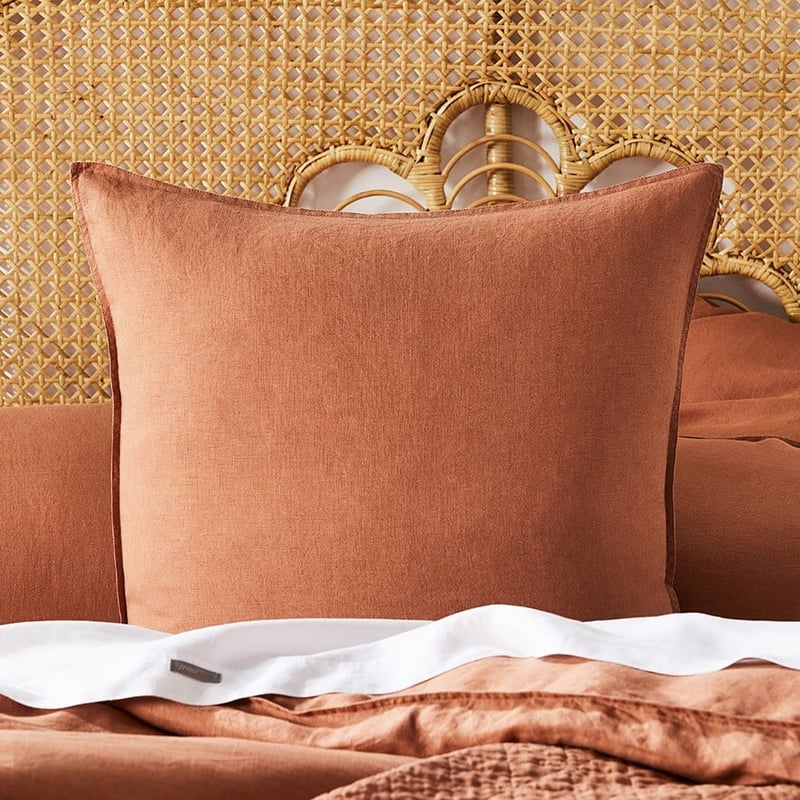 Vintage Washed Linen Brick Pillowcase