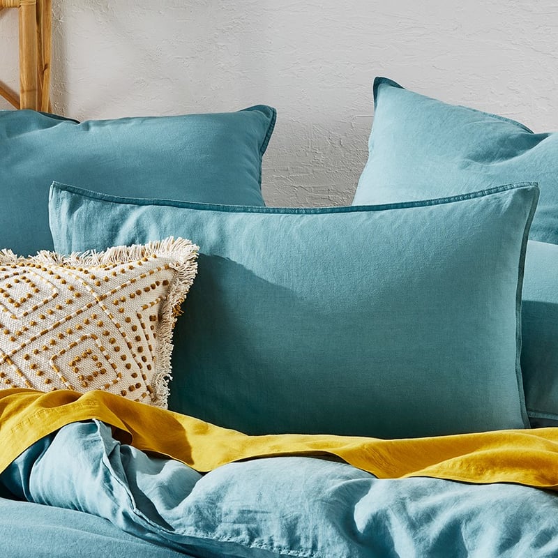 Vintage Washed Linen Marine Pillowcase