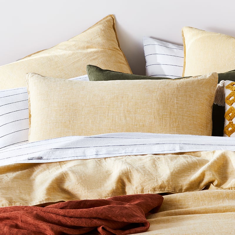 Vintage Washed Linen Sorbet Pillowcase