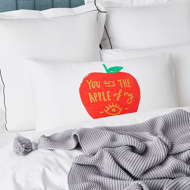 Text Pillowcase Apple To My Eye