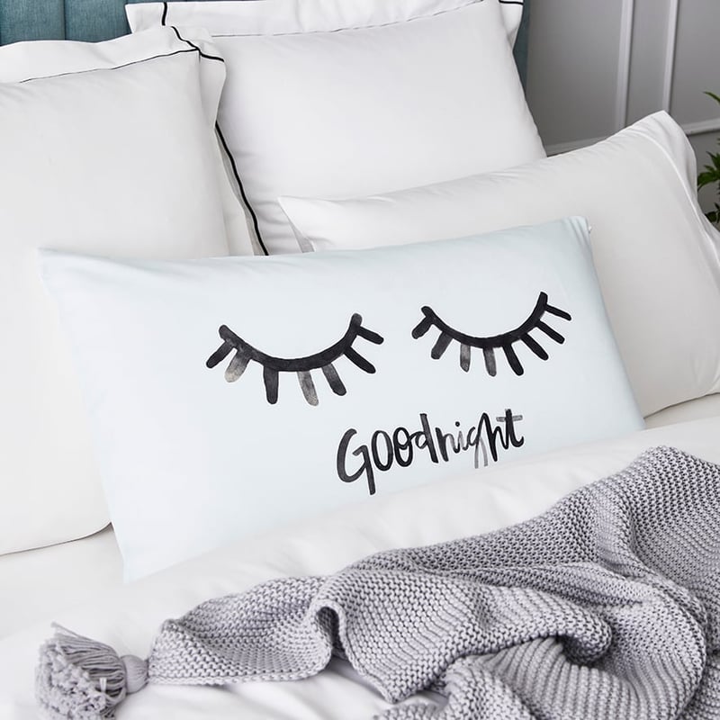 Text Pillowcase Goodnight Eyes