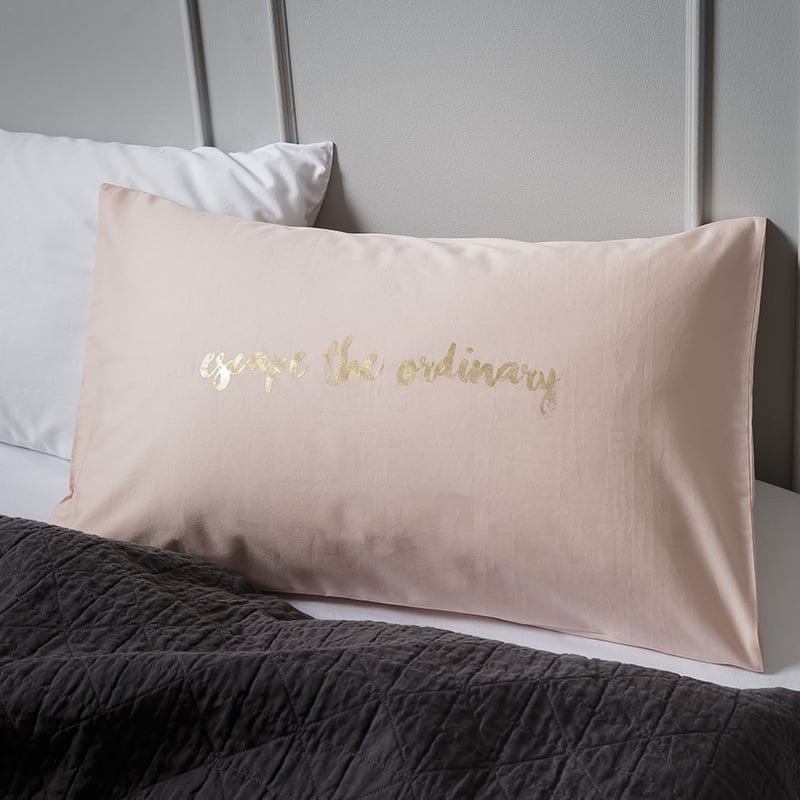 Escape the Ordinary Text Pillowcase