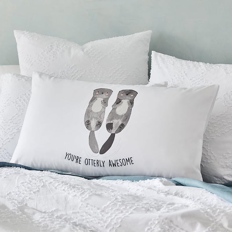 Otterly Awesome Text Pillowcase