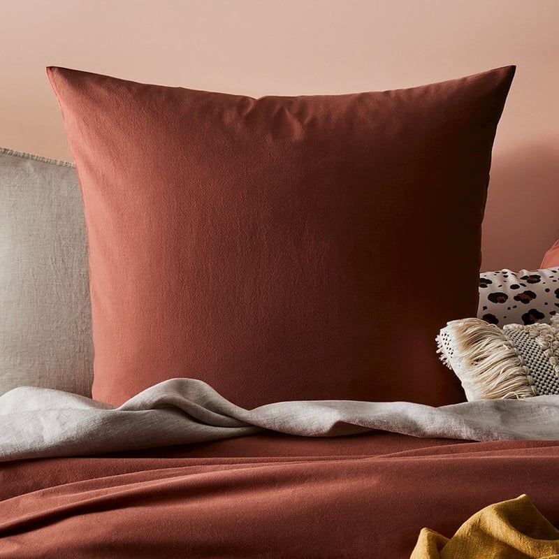 Stonewashed Cotton Clay Pillowcase