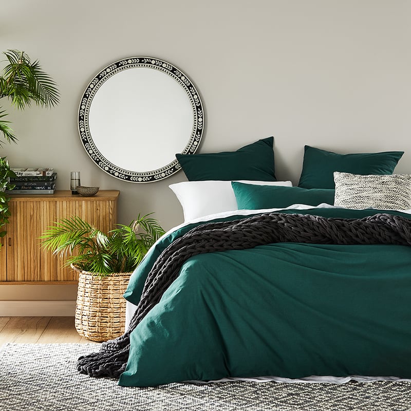 Stonewashed Cotton Lagoon Pillowcase