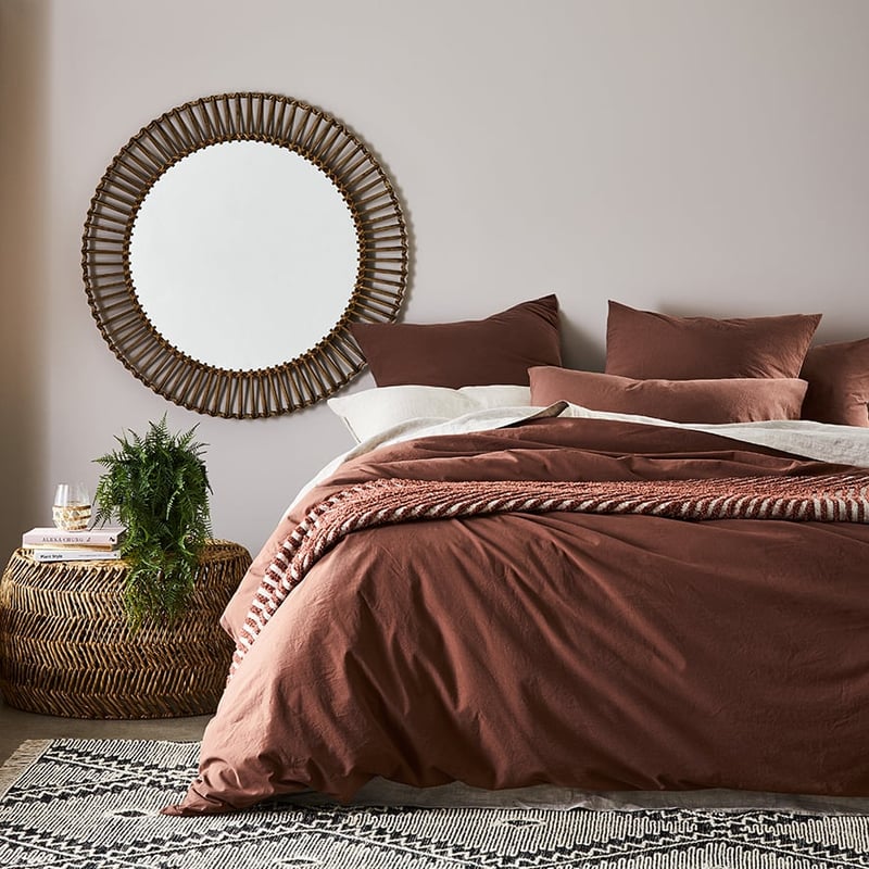 Stonewashed Cotton Mahogany Pillowcases