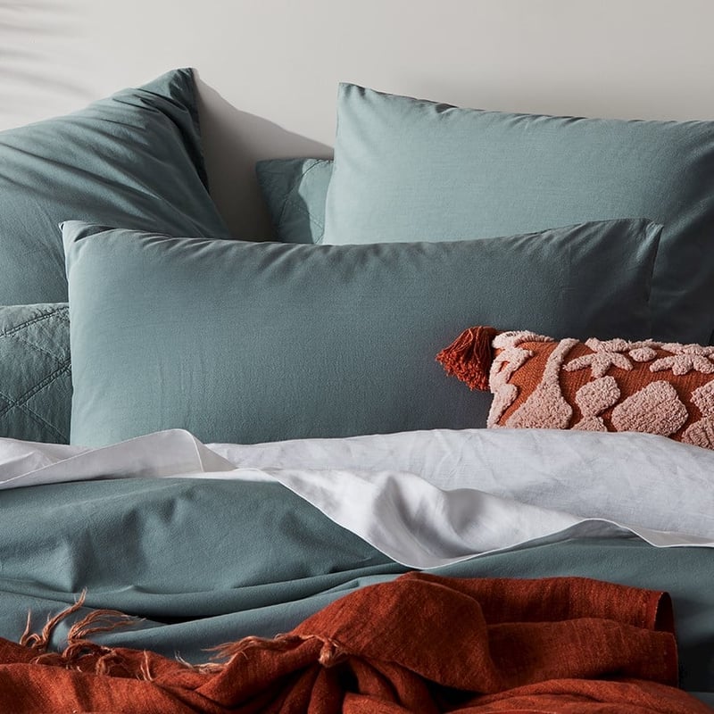 Stonewashed Cotton Sage Pillowcase
