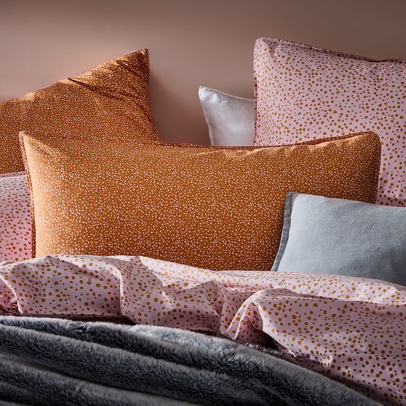 Stonewashed Printed Cotton Desert Spot Pillowcase