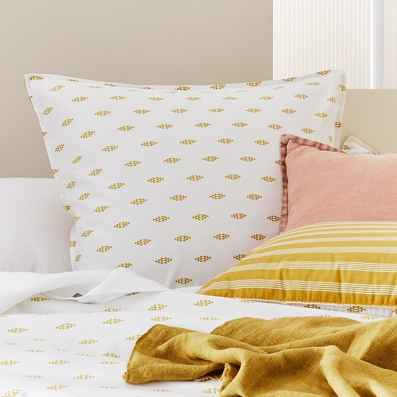 Stonewashed Printed Cotton Flax Triangle Pillowcase