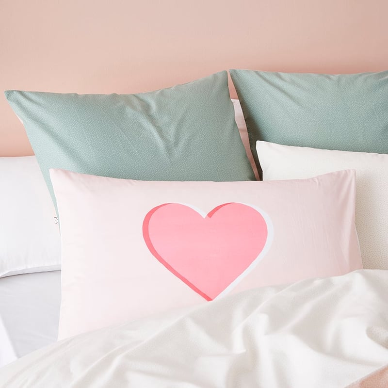 Valentine's Day Text Pillowcase Heart