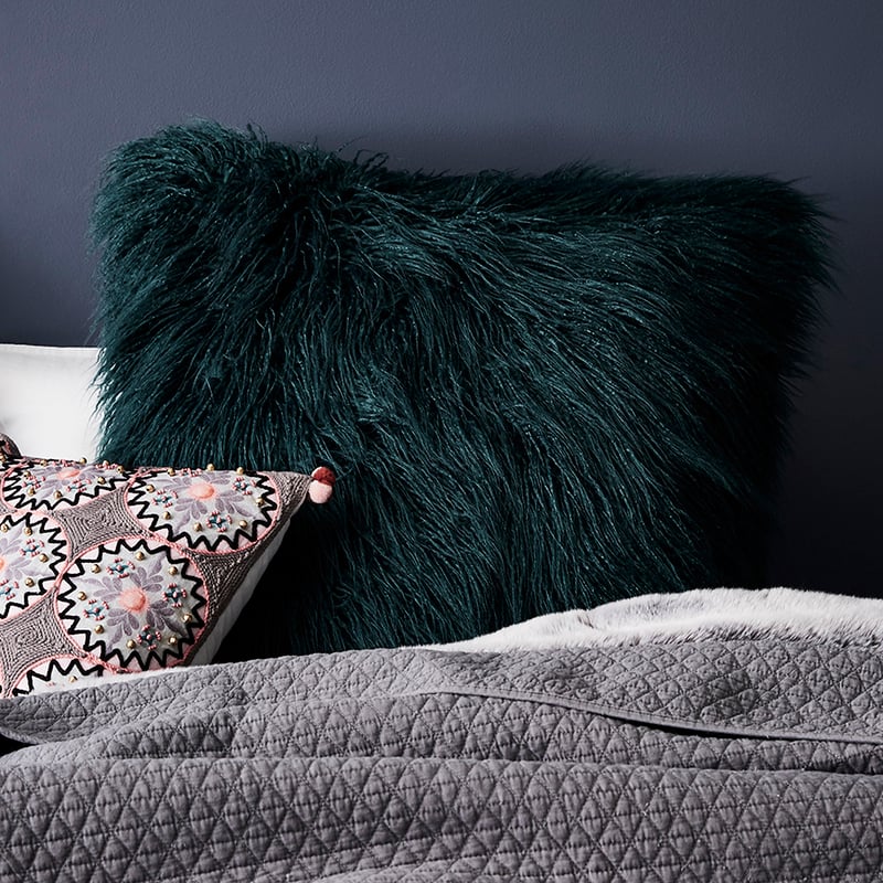 Faux Fur Emerald European Pillowcase