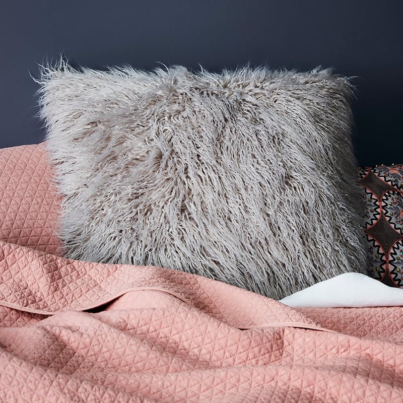 Faux Fur Silver European Pillowcase