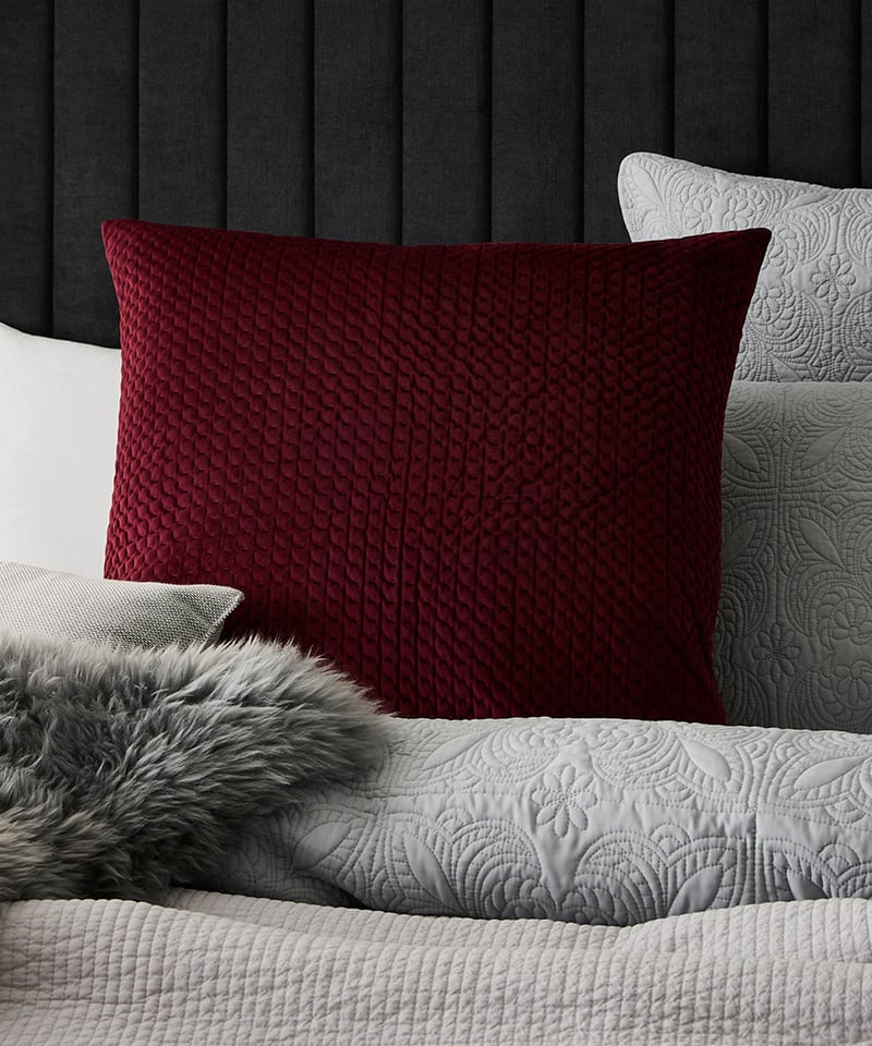 Velvet European Pillowcase Ruby