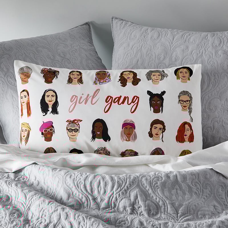 Girl Gang Text Pillowcase