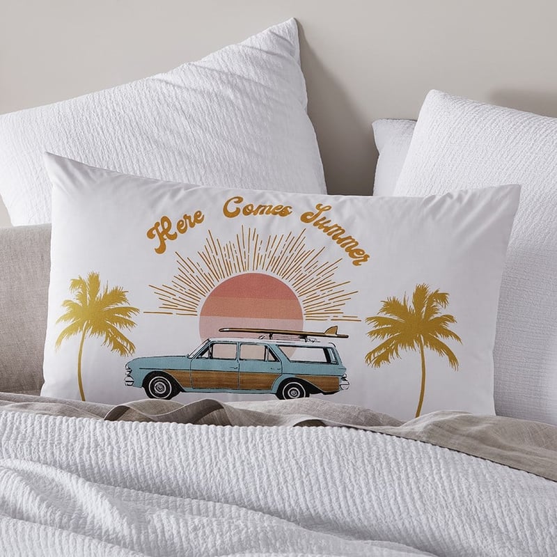Here Comes Summer Text Pillowcase