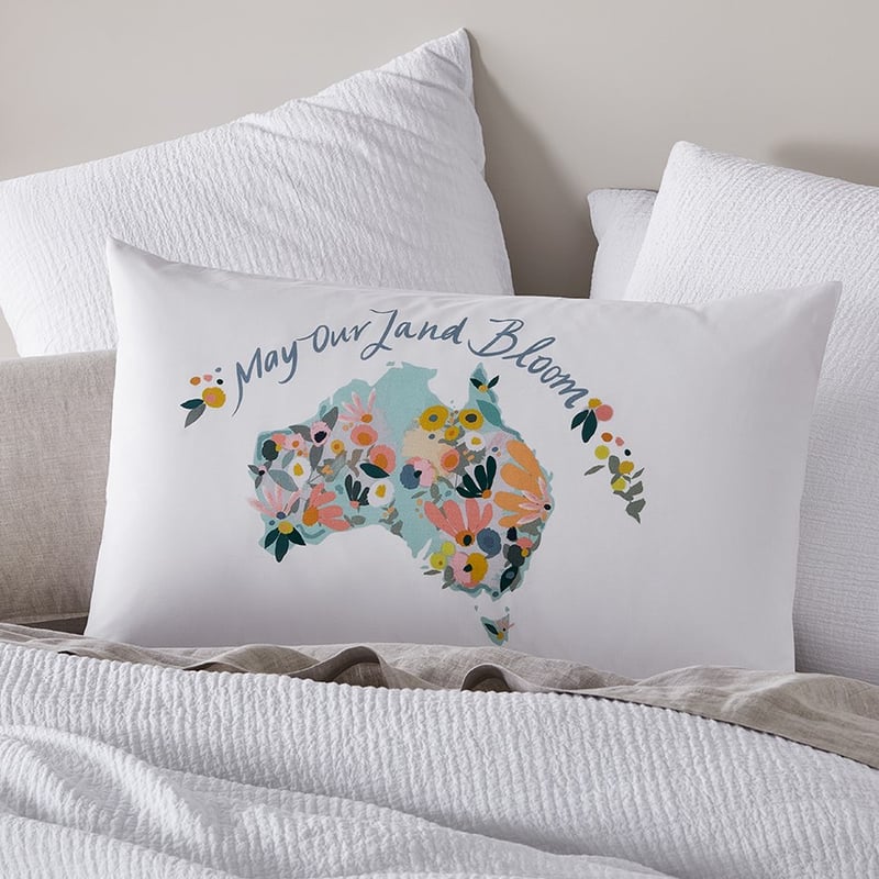 May Our Land Bloom Text Pillowcase
