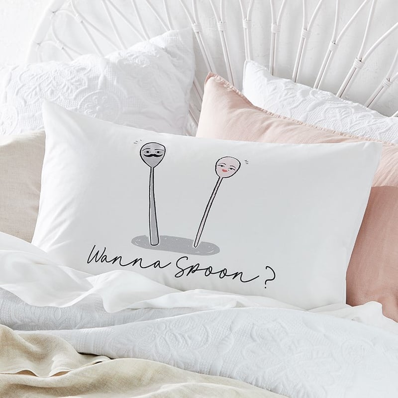 Wanna Spoon Text Pillowcase