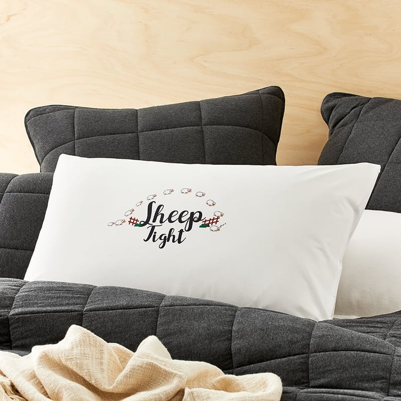Text Pillowcase Sheep Tight