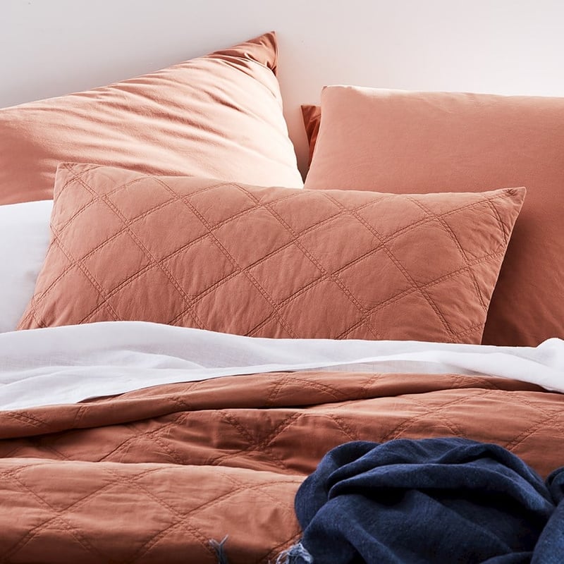 Stonewashed Cotton Earth Quilted Pillowcase