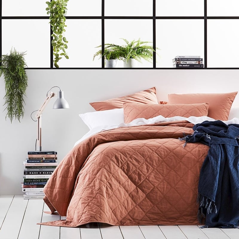 Stonewashed Cotton Earth Quilted Pillowcase