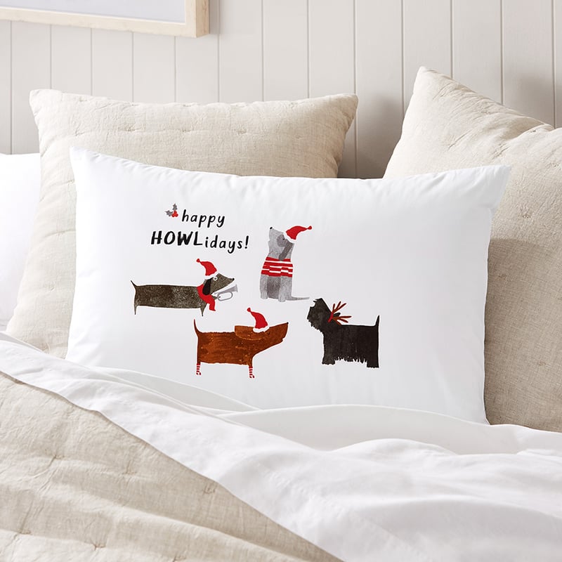 Christmas Text Pillowcase Happy Howlidays