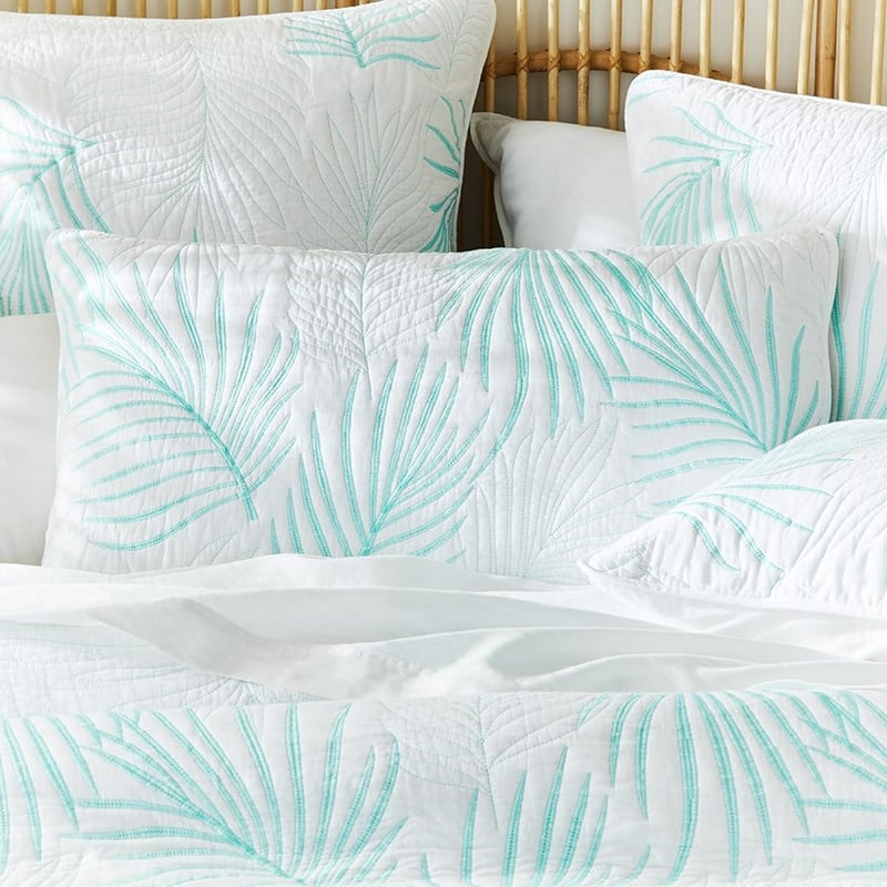 Coco Palm Leaf Quilted Pillowcase