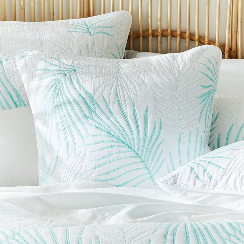 Coco Palm Leaf Quilted Pillowcase