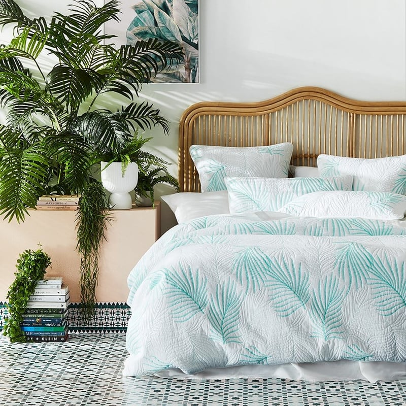 Coco Palm Leaf Quilted Pillowcase