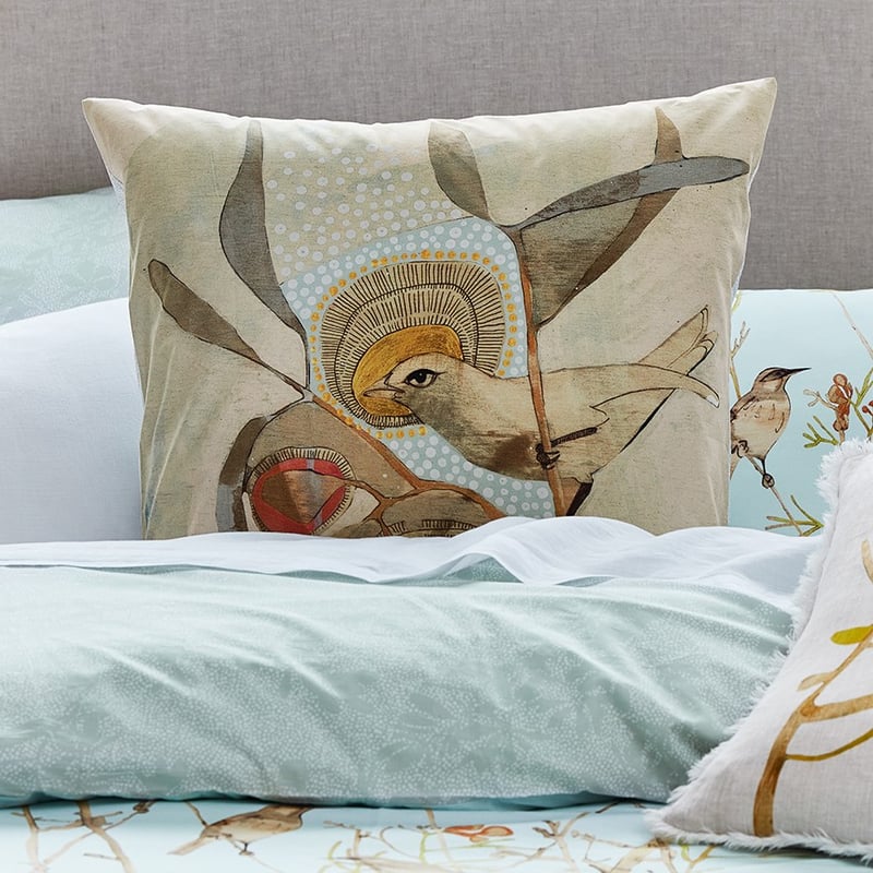 Dana Kinter Green Finch Mist Pillowcase