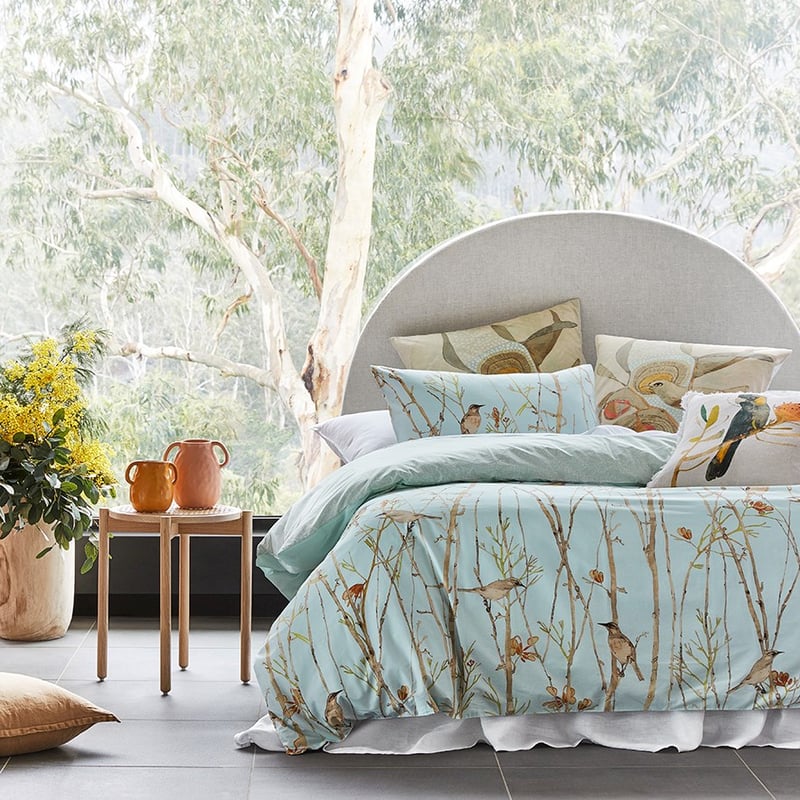 Dana Kinter Green Finch Mist Pillowcase