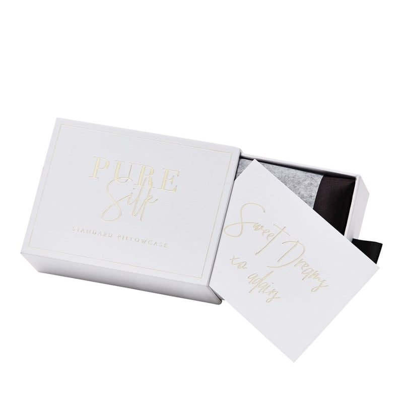 OFFLINE Pure Silk Black Pillowcase
