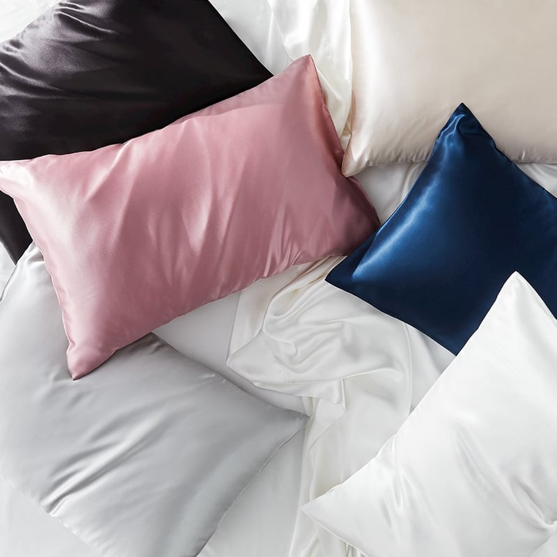 OFFLINE Pure Silk Black Pillowcase