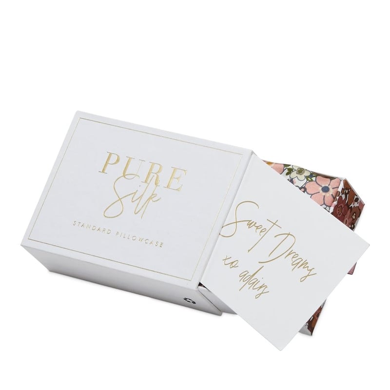 Pure Silk Retro Floral Pillowcase 