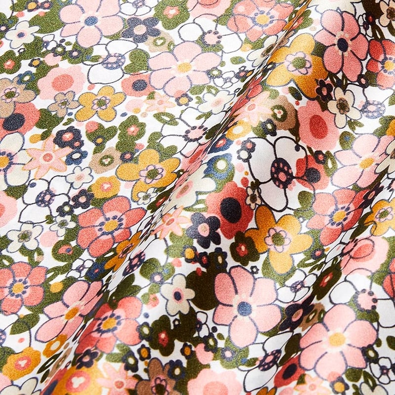 Pure Silk Retro Floral Pillowcase 