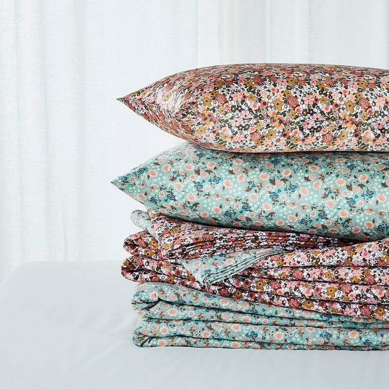 Pure Silk Retro Floral Pillowcase 