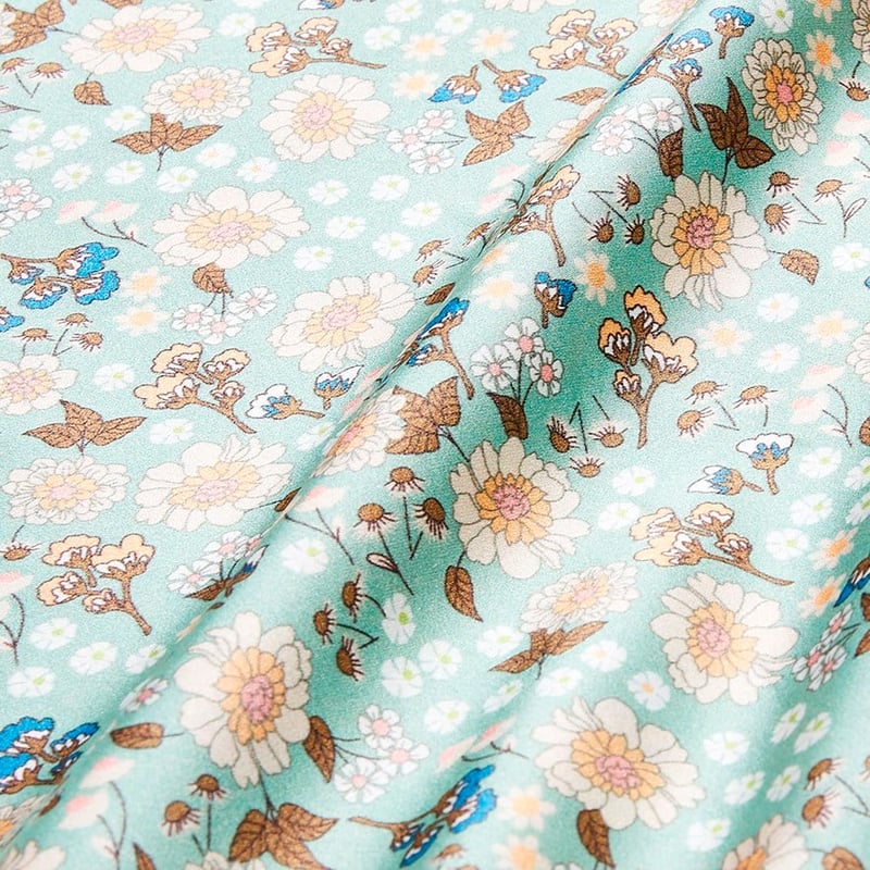 Pure Silk Sage Floral Standard Pillowcase