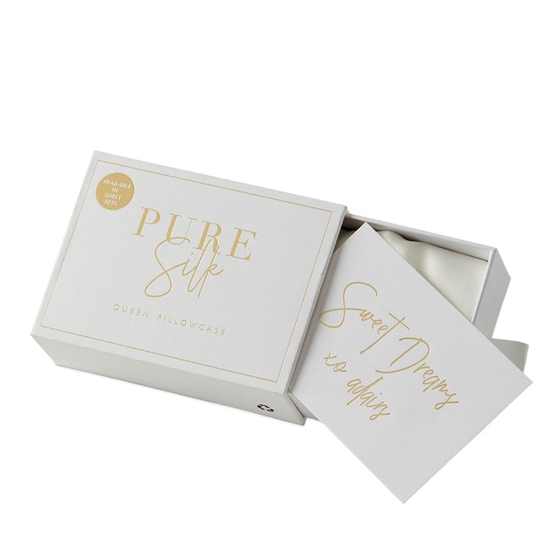 Pure Silk Antique White U Shape Pillowcase
