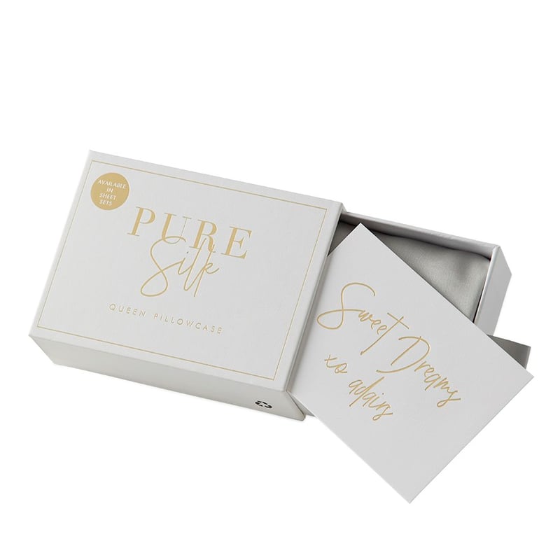 Pure Silk Silver U Shape Pillowcase